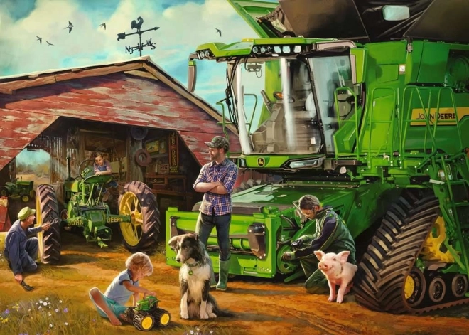 RAVENSBURGER Puzzle John Deer nekad i sada 1000 komada