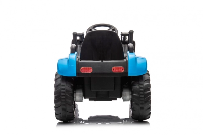 Električni dječji traktor s lopatom plavi