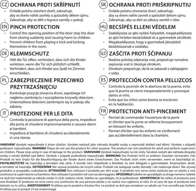 Zaštita protiv uklještenja, bijela