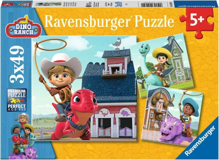 Ravensburger puzzle Dino Ranch 3×49 dijelova