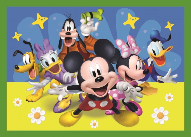 Puzzle 4u1 Mickey među prijateljima