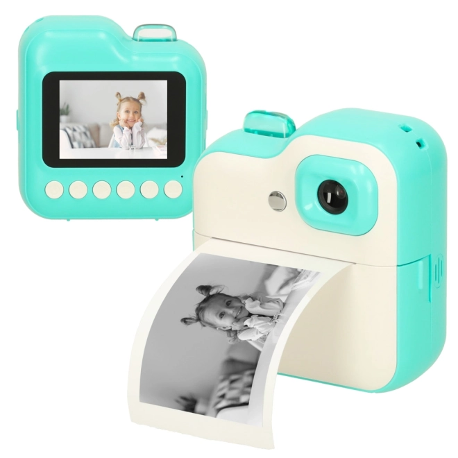 Dječji instantni fotoaparat s termalnim tiskom 24MP s 1GB memorije – zeleni