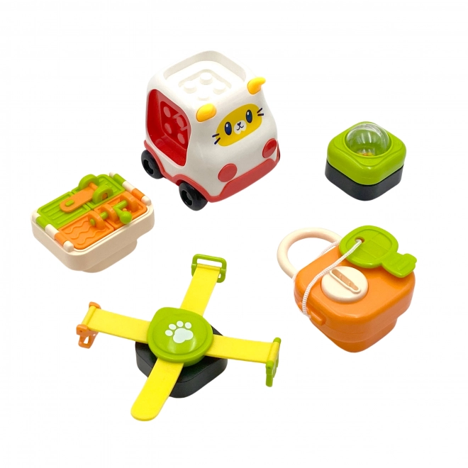 Woopie Montessori konstrukcijski set auto mačka za djecu