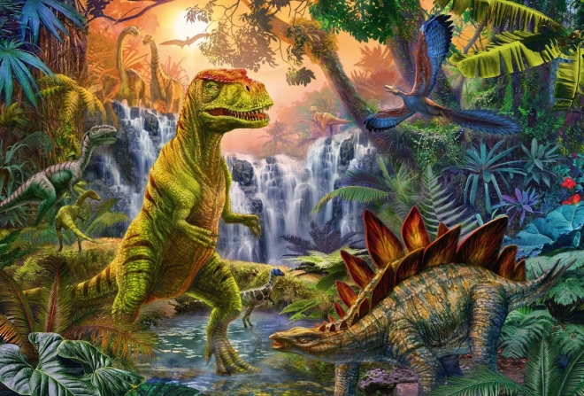 SCHMIDT Puzzle Dinosauri 4u1 u metalnom kovčegu (60,60,100,100 dijelova)