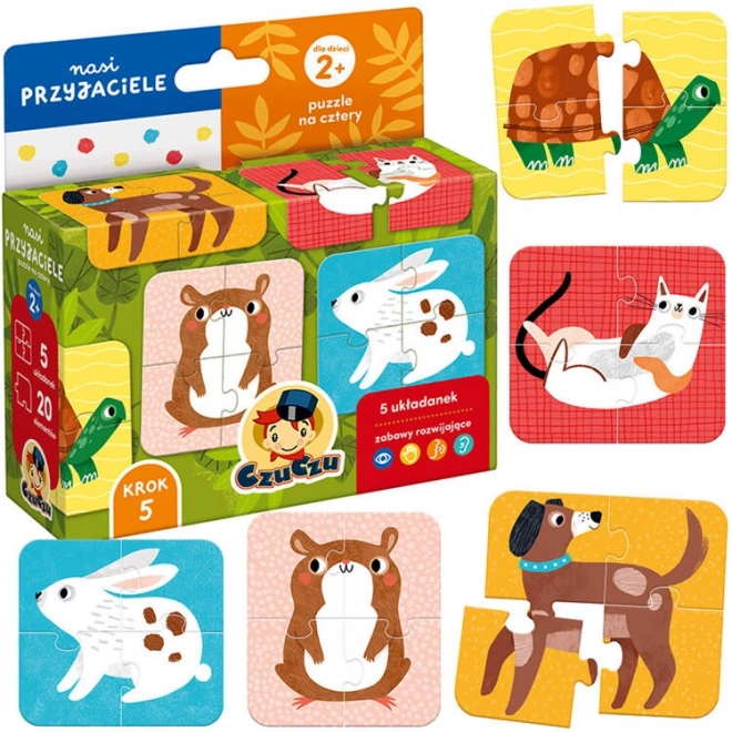 Puzzle Naši Prijatelji - četverodijelne slagalice
