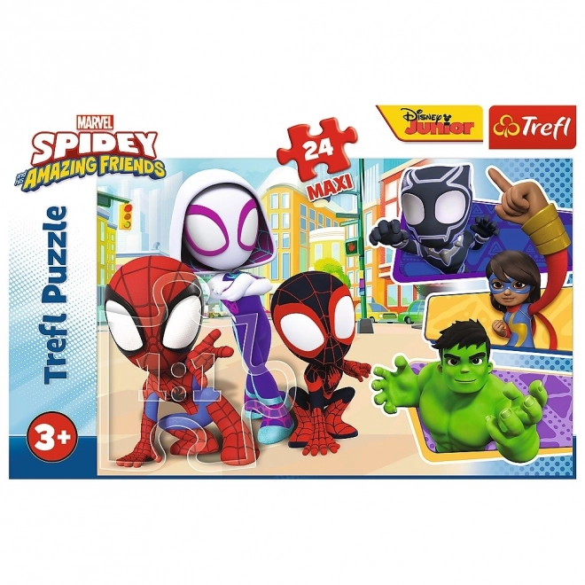 Puzzle 24 maxi Spiday i prijatelji Spiderman