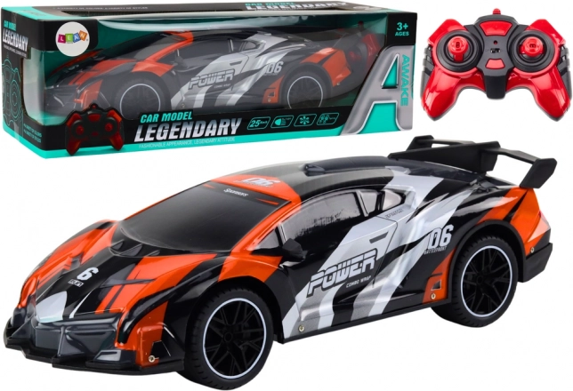 RC sportski automobil 1:10 sivo‑narančasti do 25 km/h