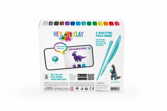 Plastična masa Hey Clay Mega Dinosaurs set