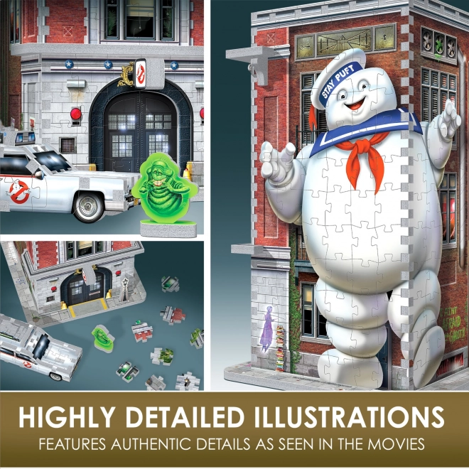 WREBBIT 3D puzzle Ghostbusters: Vatrogasna postaja istjerivača duhova 500 komada