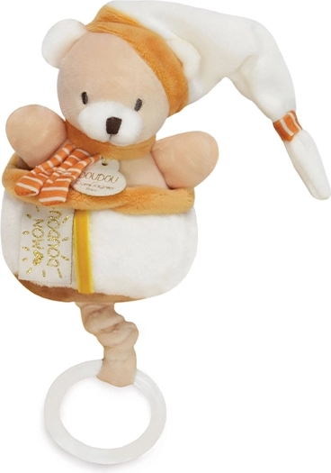 Doudou plišana glazbena igračka medvjedić 20 cm za bebe