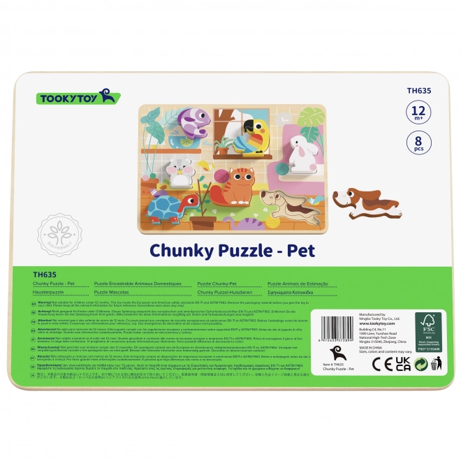 Tooky Toy drvene Montessori slagalice životinje za kuću