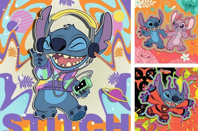 Puzzle 3x49 komada Stitch