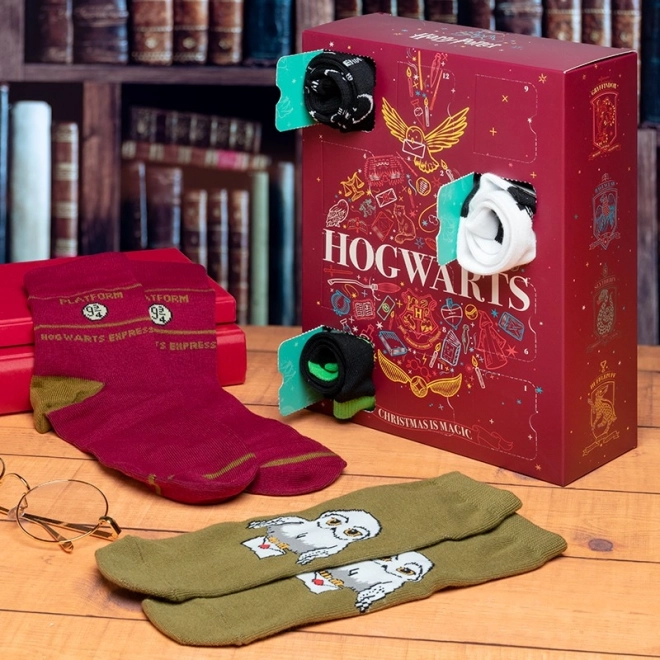 Adventski kalendar HARRY POTTER – čarape, 12 parova (vel. 36–41)
