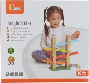 Drvena spuštajuća staza za životinjice Jungle Slider