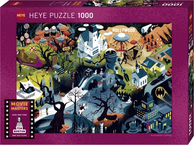 Puzzle Filmski Majstori: Filmovi Tima Burtona 1000 dijelova