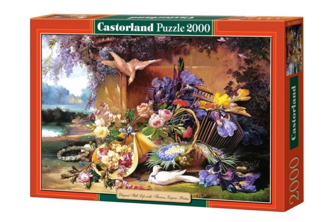 Puzzle 2000 dijelova Elegantna mrtva priroda s cvijećem Eugene Bidau