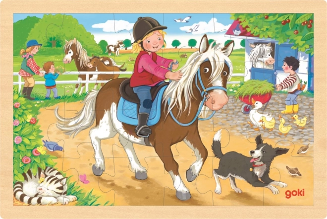 Drvene puzzle Farma s ponijima Goki