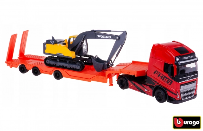 Kamion Construction s bagerom Volvo