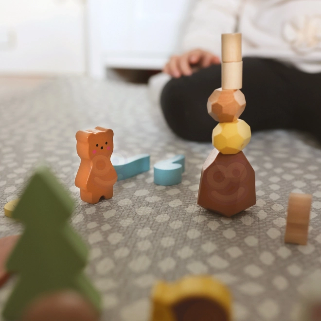 Šumski set s drvenim kockama Tooky Toy