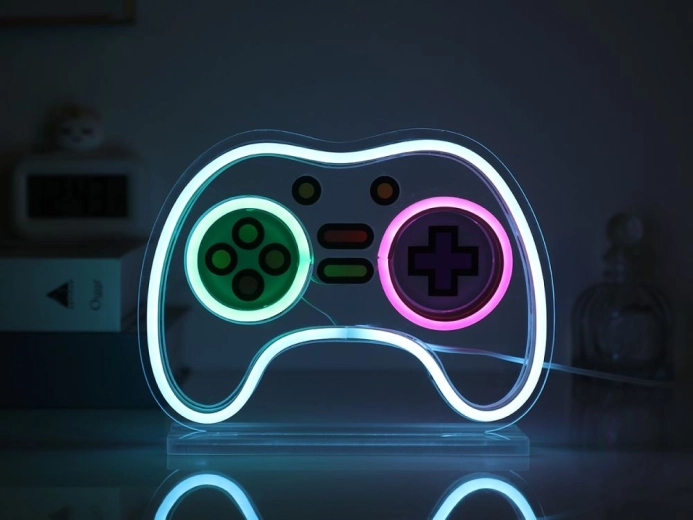 Neonska LED lampica u obliku igraćeg kontrolera