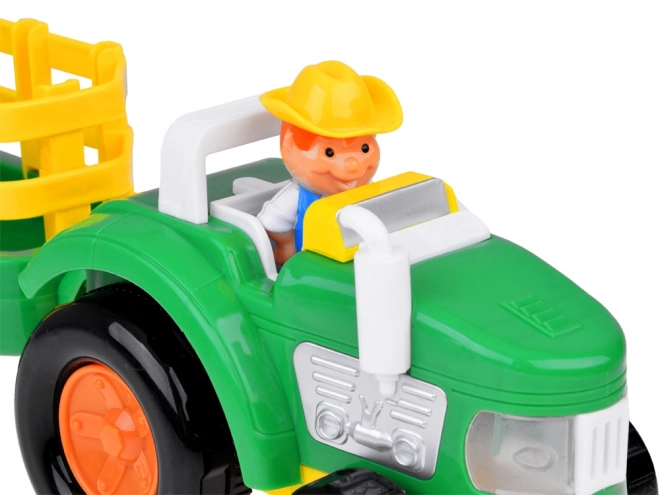 Farmerski traktor s prikolicom i životinjama zvuk + svjetlo ZA5390
