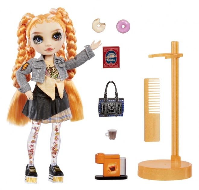 Rainbow High Sjaj i Sjaj Modna lutka - Clementine (Narančasta)