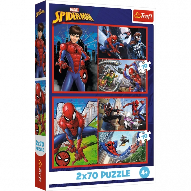 Puzzle 2x70 - Pavouče priče Disney Marvel Spiderman