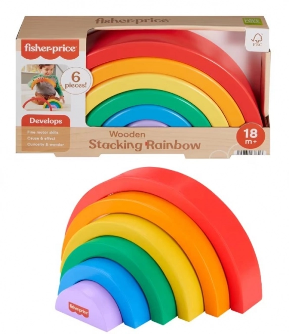 Drvena sklopiva duga Fisher-Price za djecu