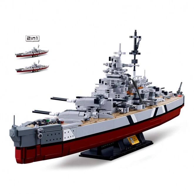 Sluban ModelBricks M38-B1102 Bojni brod Bismarck 2u1