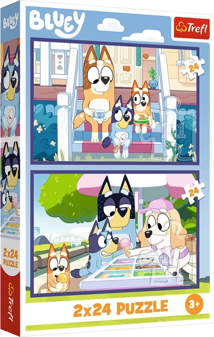 Puzzle 2x24 Vesela Bluey - BBC Bluey Trefl