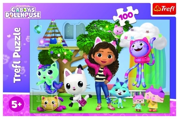 Puzzle 100 dijelova Kuća za mačke Gabi