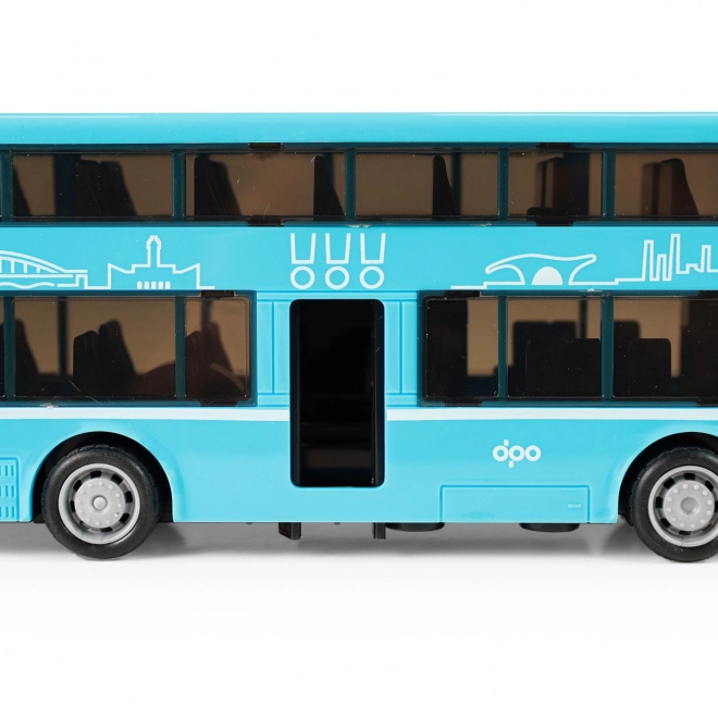Dvodijelni autobus igračka plava 20 cm