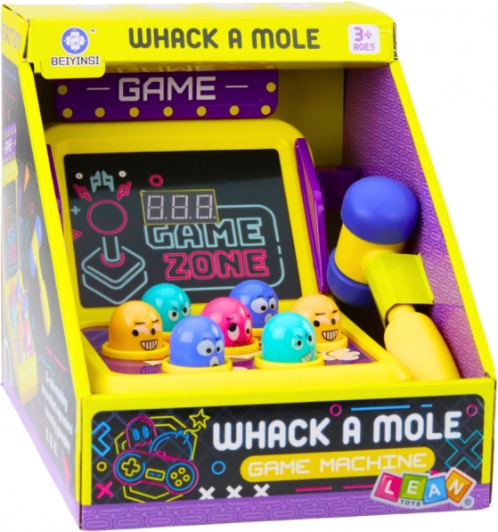 Igra Spretnosti Whack A Mole Automat S Čekićem Svjetla Zvukovi
