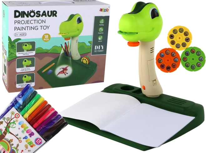 Dječji projektor za crtanje dinosaur s efektima zvuka i priborom