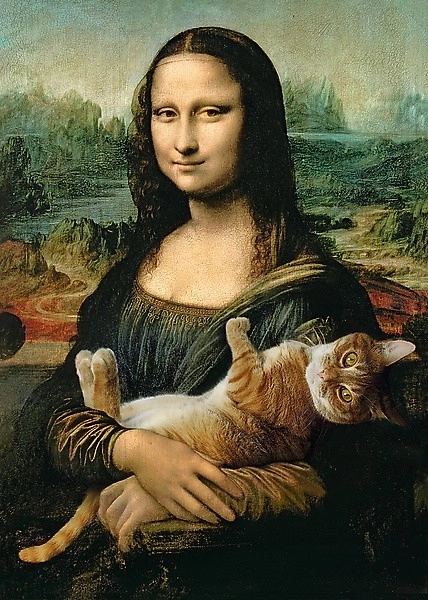 Puzzle Mona Lisa s mačkom Murčekom, 500 dijelova