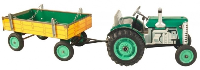 Traktor Zetor s prikolicom crveni na ključ metal 28cm Kovap u kutiji