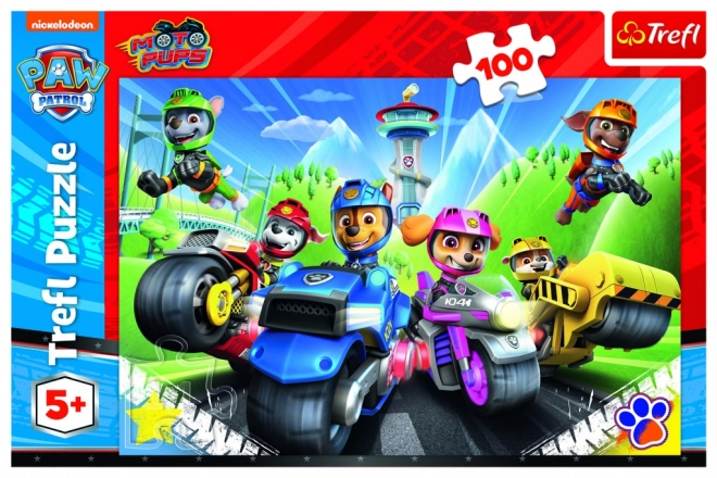 Puzzle 100 dijelova Psići u ophodnji na motociklima