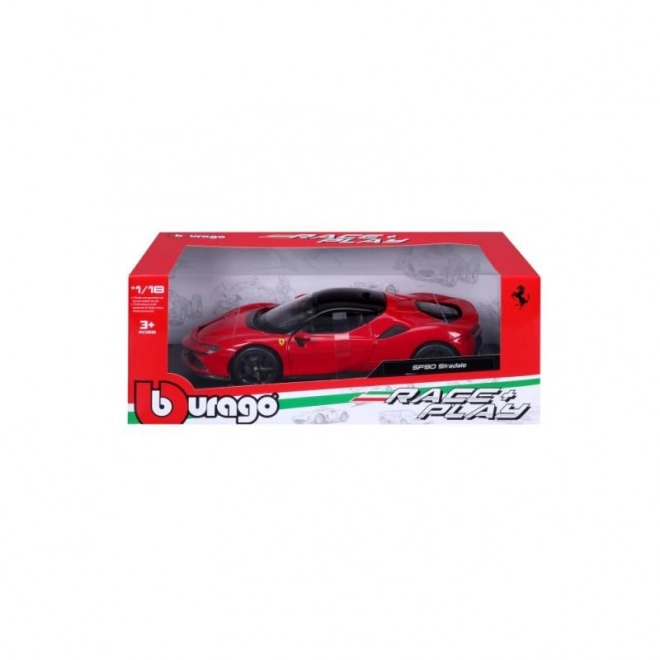 Kovinski model Ferrari SF90 Stradale crveni 1:18