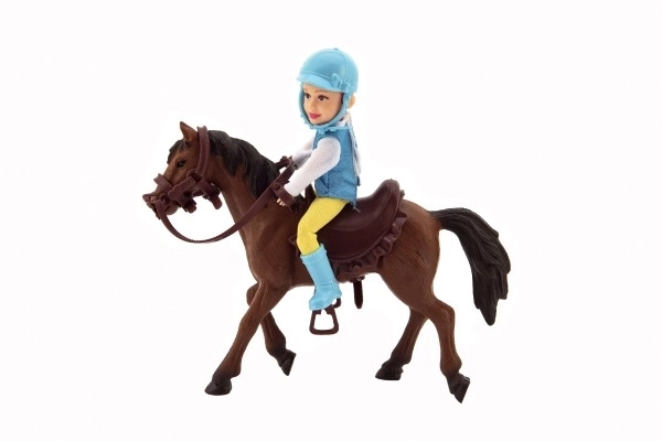 Konj + lutka/jahač od plastike 20cm u kutiji 23x23x9,5cm
