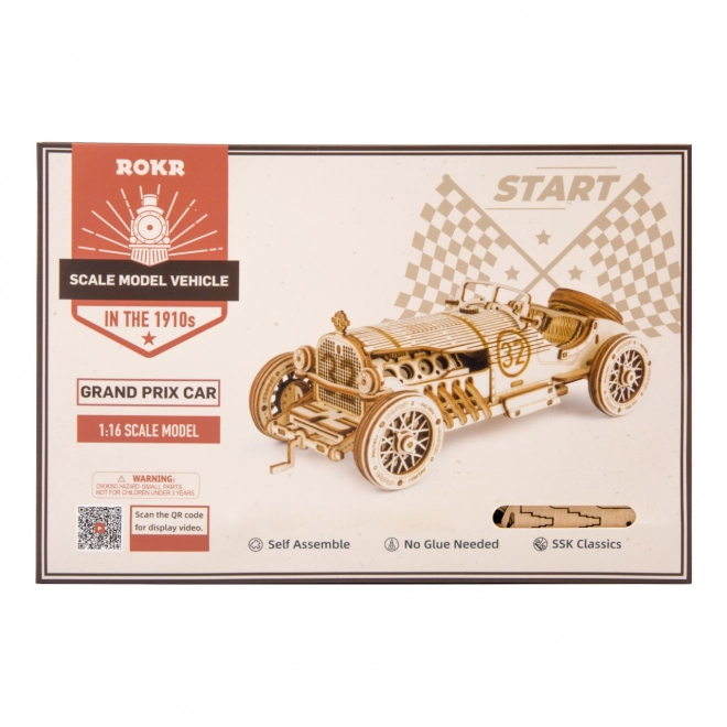 Trkaći auto U-9 Grand Prix - 3D drvena maketa