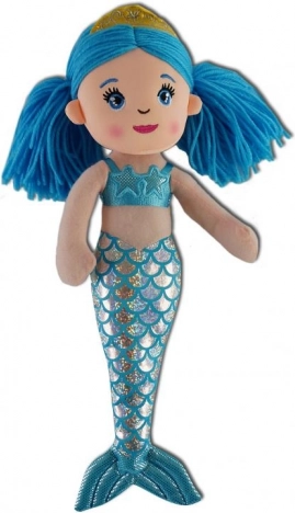 Plišana morska sirena 30 cm plava