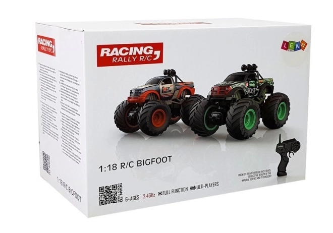Terensko vozilo s velikim kotačima Bigfoot na daljinsko upravljanje 2.4G 1:18 žuto