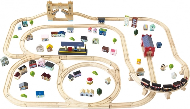 Le Toy Van drvena željeznička pruga City s londonskim mostom