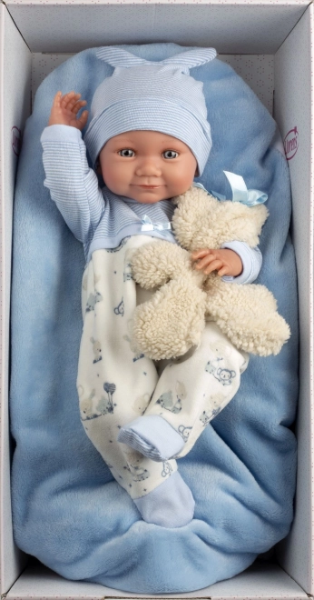 Llorens 73807 NEW BORN DJEČAK - realistična lutka beba s tijelom od cijelog vinila - 40 cm