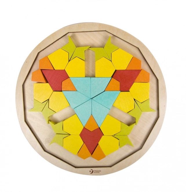 Montessori puzzle mandala - uzorci, oblici i boje
