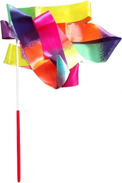 Šarena gimnastička traka za ples i vježbanje 205 x 5 cm