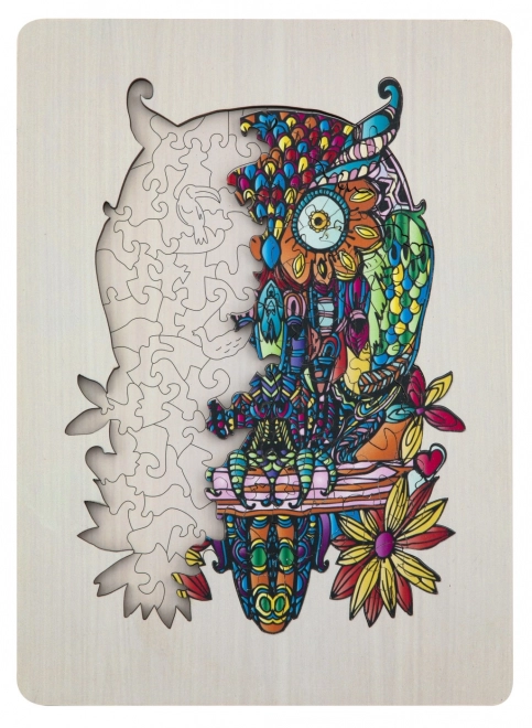 Konture puzzle sova