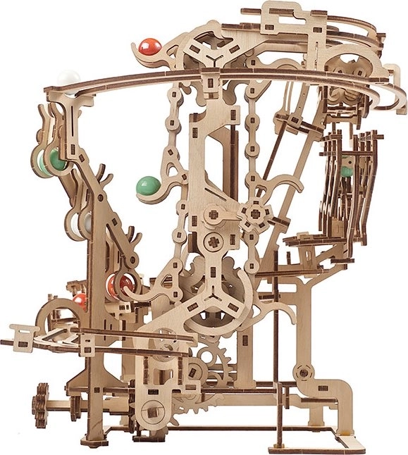 Ugears 3D drvene mehaničke puzzle Kugličasta staza lančana