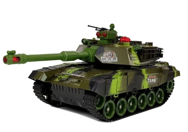 Veliki R/C 2,4 Ghz daljinski upravljani tenk Svjetla Zvuk Pucanje Zelena