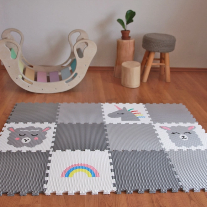 Minideckfloor podna 12 dijelova - ovčica, lama, jednorog, duga